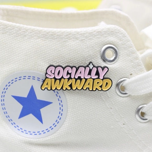 Socially Awkward Quote Enamel Pin – Funny Quotes Metal Brooch - Picture 10 of 12